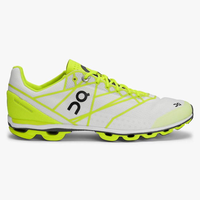 ON Cloudflash Womens - Women's Road Running Shoes NZ-57084 Neon/White